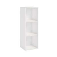 Sauder - Contemporary 3 Cube Organizer Bookcase - White - Front_Zoom
