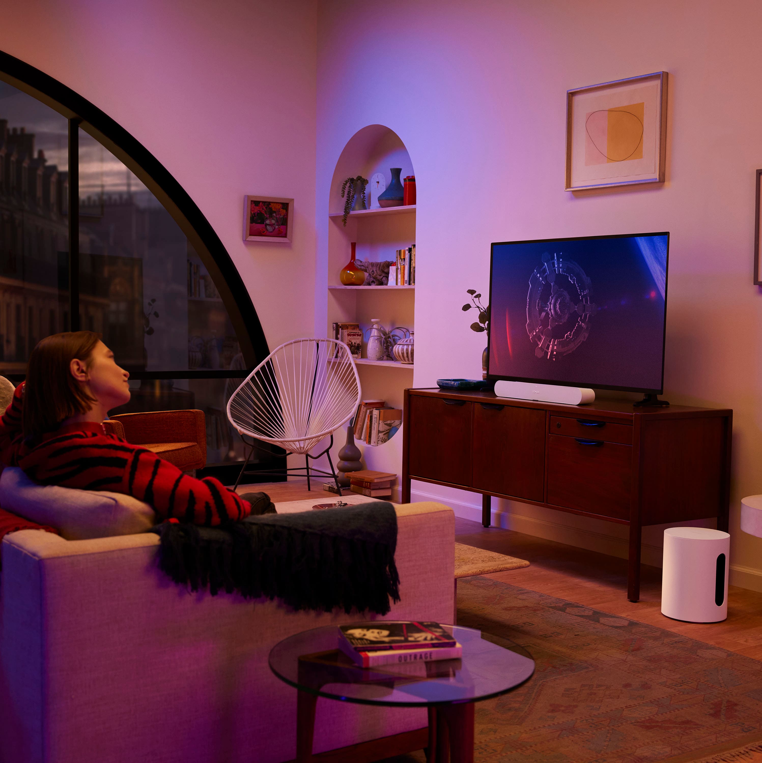 Alt View 14. Sonos - Sub Mini Dual 6" Wifi Subwoofer - White.