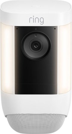 Ring - Spotlight Cam Pro Outdoor Wireless 1080p Battery Surveillance Camera - White
