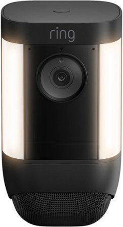Ring - Spotlight Cam Pro Outdoor Wireless 1080p Battery Surveillance Camera - Black