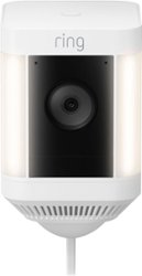 Ring - Spotlight Cam Plus Outdoor/Indoor 1080p Plug-In Surveillance Camera - White - Front_Zoom