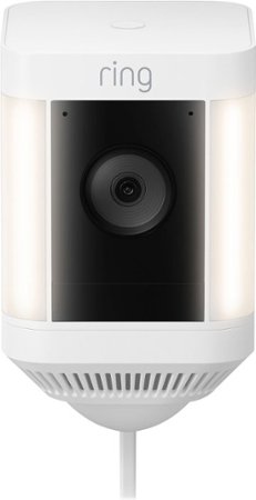 Ring - Spotlight Cam Plus Outdoor/Indoor 1080p Plug-In Surveillance Camera - White