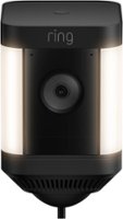 Ring - Spotlight Cam Plus - Plug-In - Outdoor/Indoor Wireless 1080p Surveillance Camera - Black - Front_Zoom