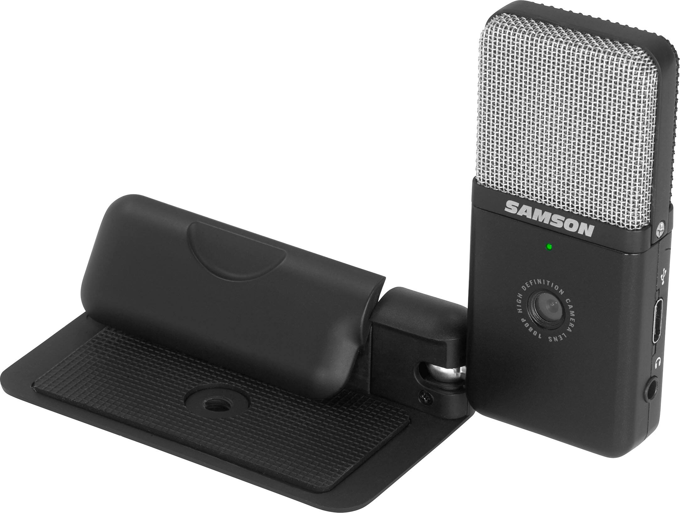 Angle. Samson - Go Mic Video USB Microphone with HD Webcam - Black.