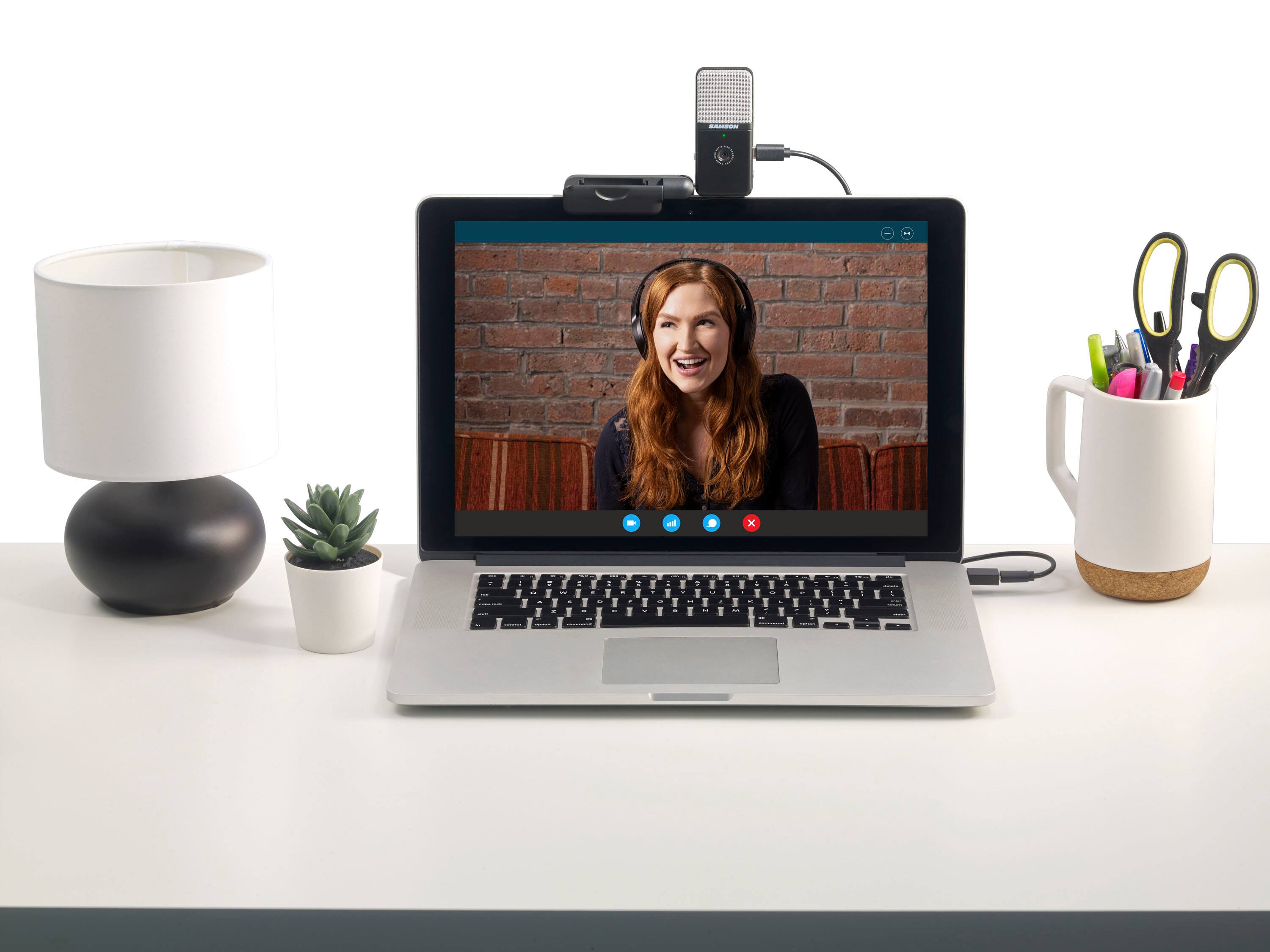 Alt View 15. Samson - Go Mic Video USB Microphone with HD Webcam - Black.