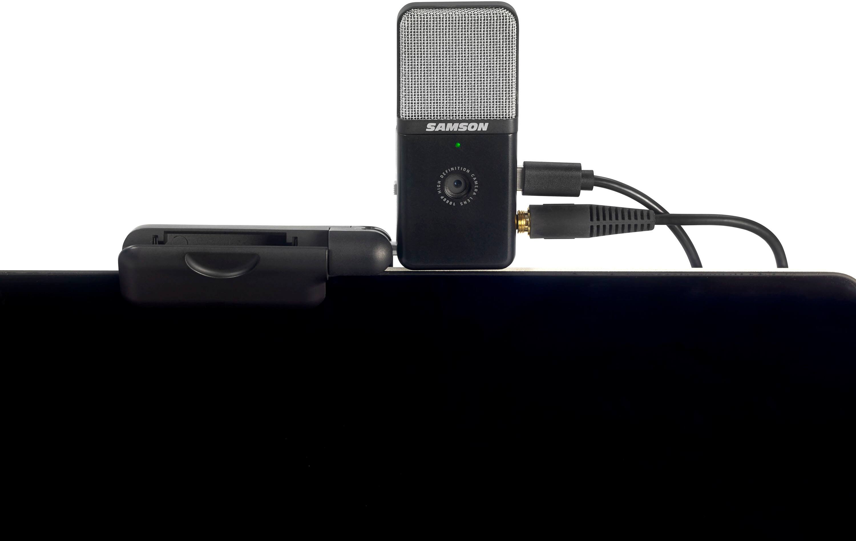 Alt View 19. Samson - Go Mic Video USB Microphone with HD Webcam - Black.