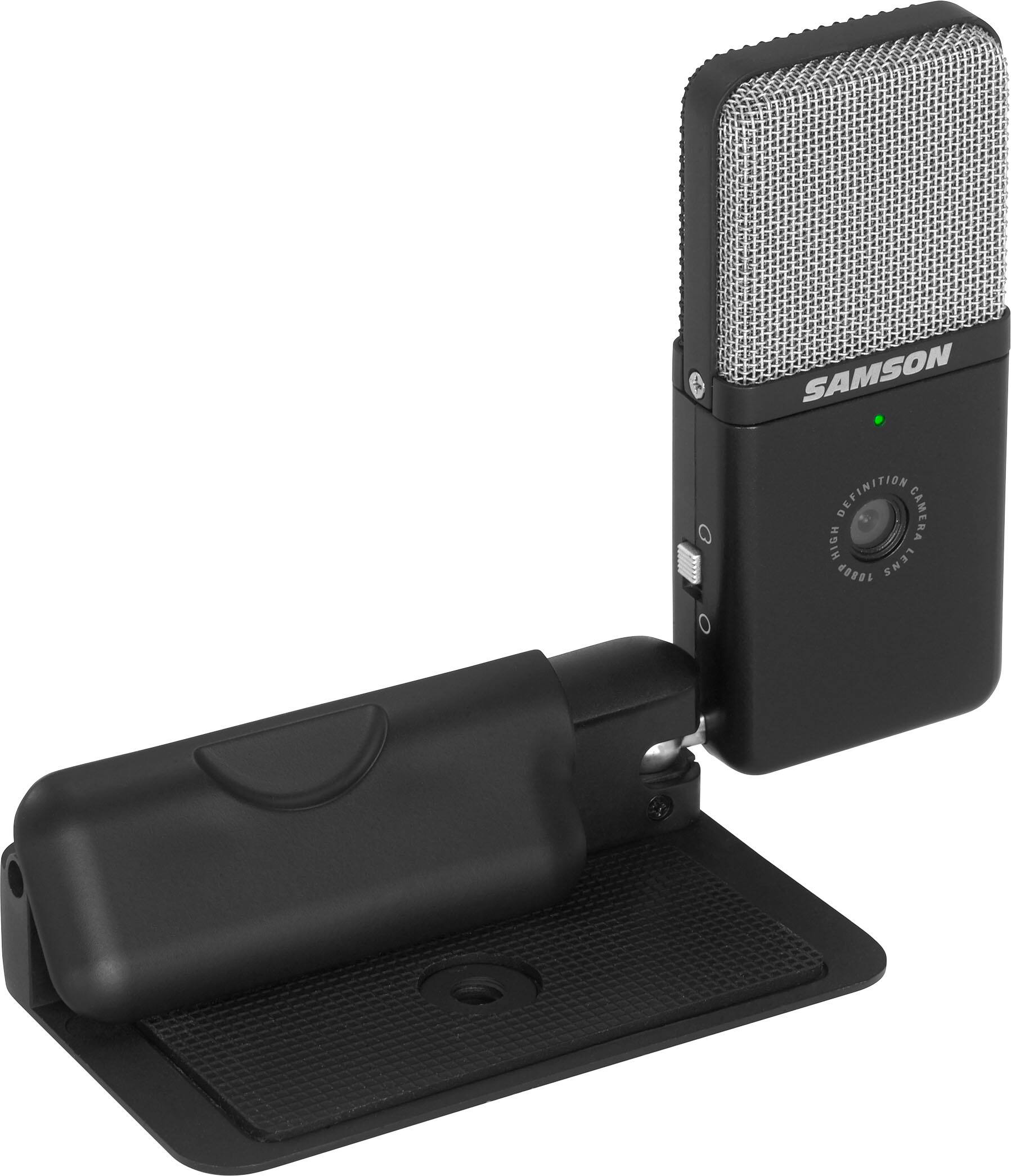 Left. Samson - Go Mic Video USB Microphone with HD Webcam - Black.