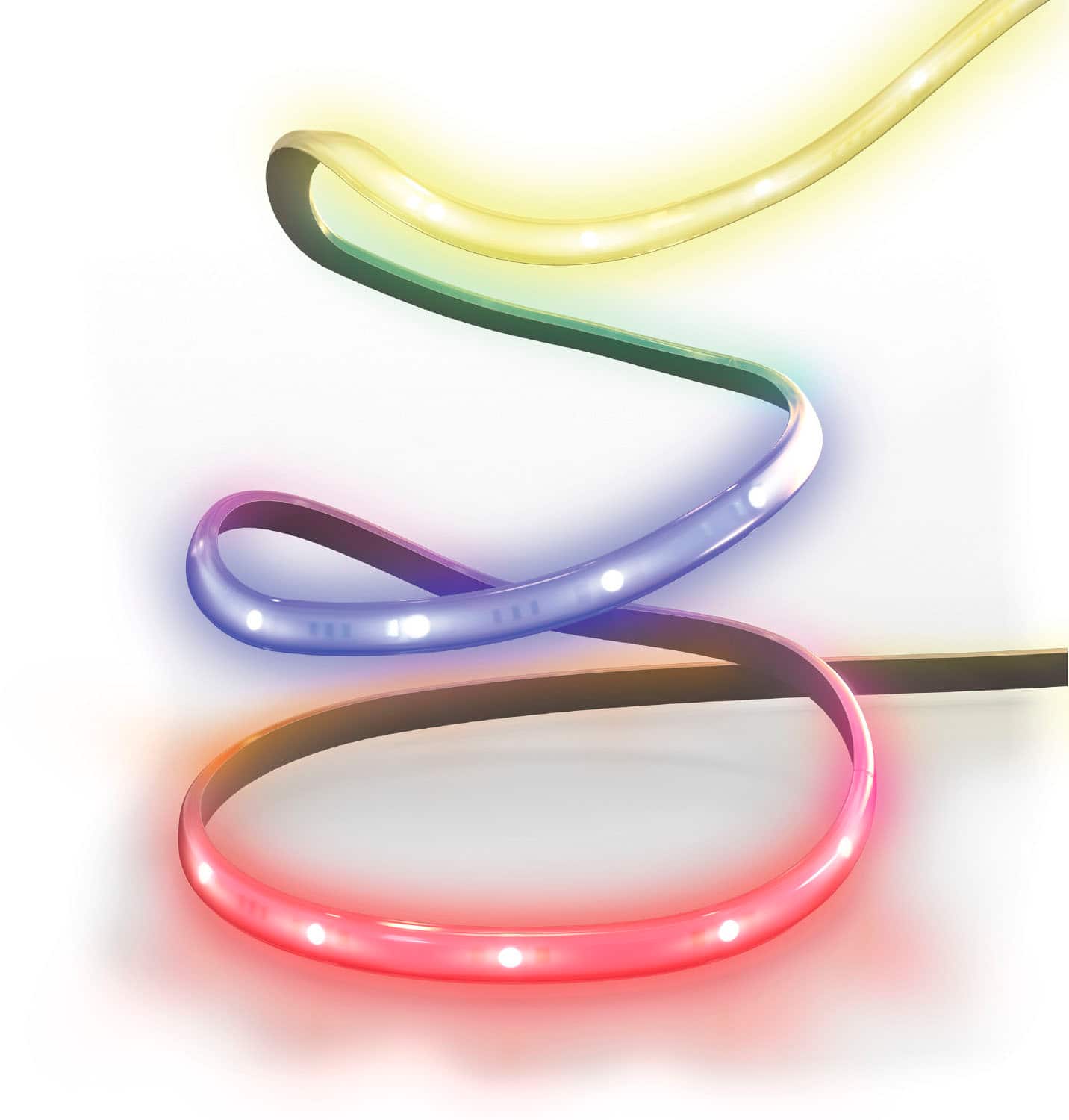 Angle. GE - CYNC 8 foot Indoor Bluetooth/Wi-Fi Color Changing Smart LED Light Strip Extension (Power Supply Sold Separately) - Full Color.