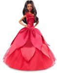 Front Zoom. Barbie - Signature 2022 Holiday Collectible Brown Hair Doll.