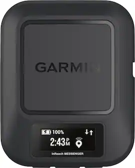 Front. Garmin - inReach Messenger 1.08" GPS with Built-In Bluetooth - Black.