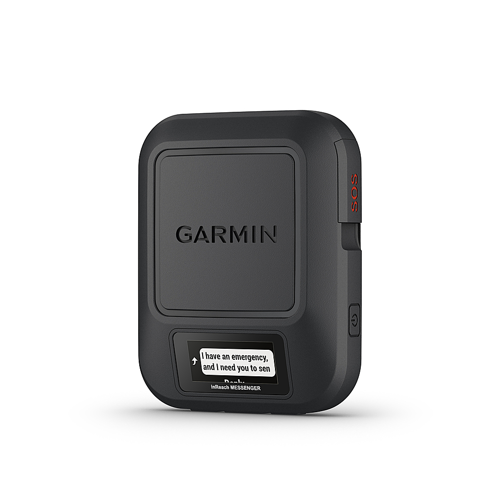 Left View: Garmin - inReach Messenger 1.08" GPS with Built-In Bluetooth - Black
