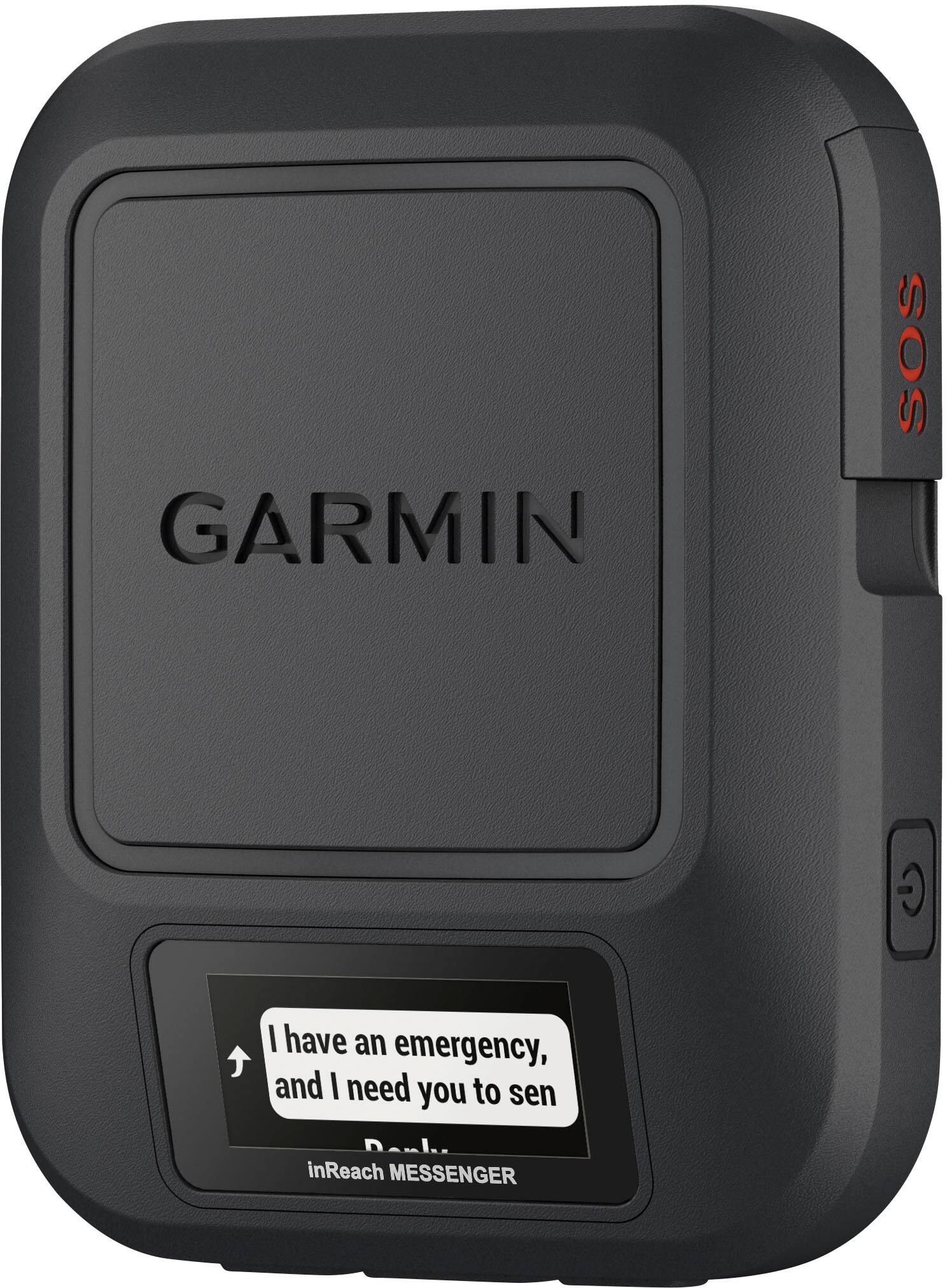 Left. Garmin - inReach Messenger 1.08" GPS with Built-In Bluetooth - Black.