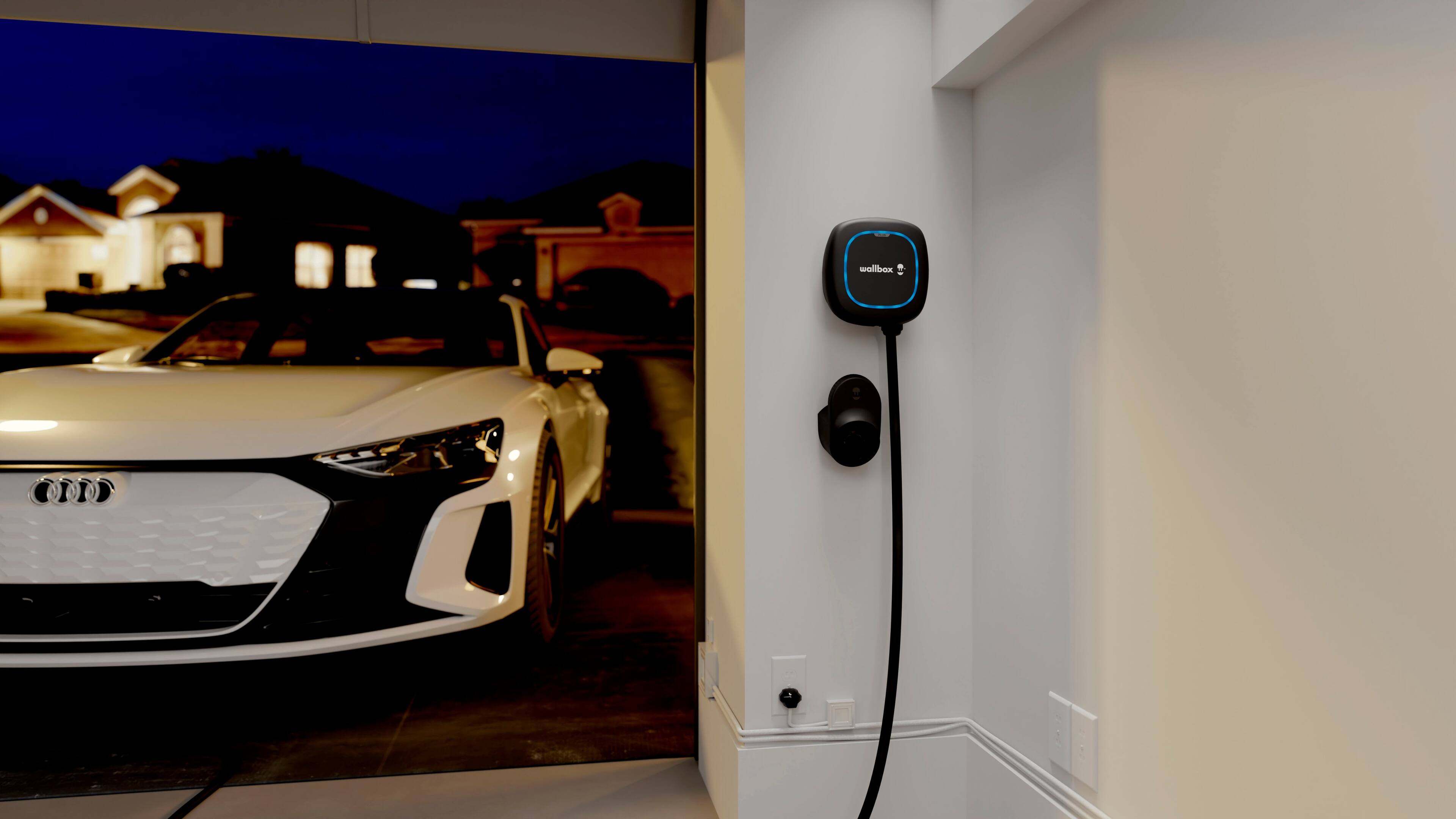 Alt View 17. Wallbox - Cable Pulsar Plus J1772 Level 2 Hardwired Electric Vehicle (EV) Charger up to 48A - 25' - Black.