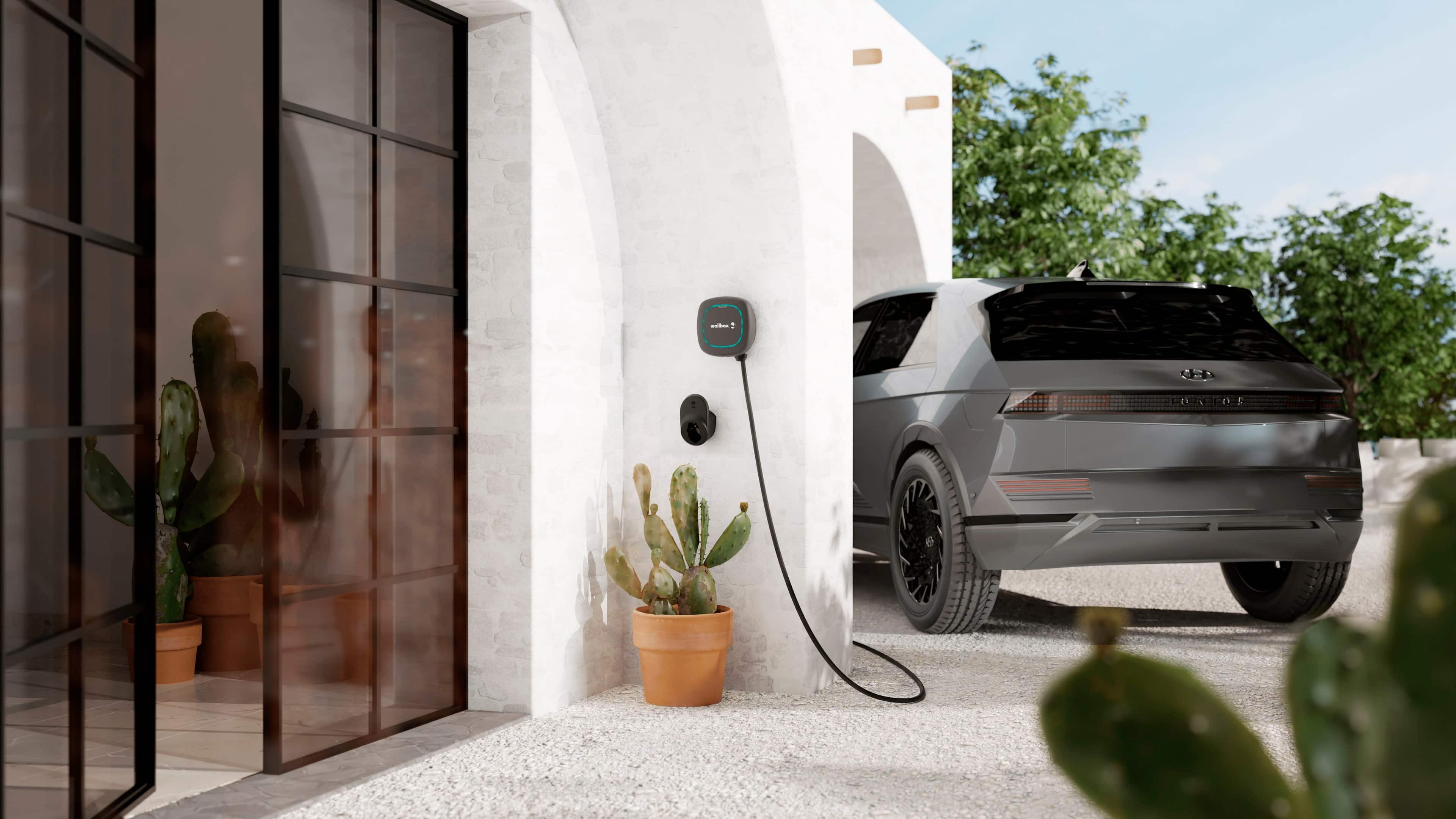 Alt View 19. Wallbox - Cable Pulsar Plus J1772 Level 2 Hardwired Electric Vehicle (EV) Charger up to 48A - 25' - Black.