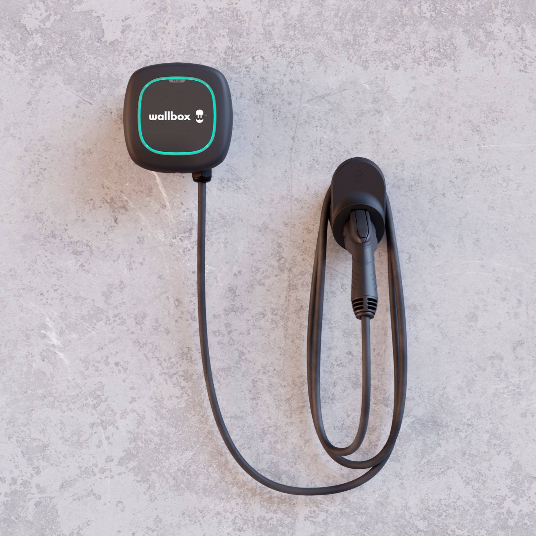 Alt View 1. Wallbox - Cable Pulsar Plus J1772 Level 2 Hardwired Electric Vehicle (EV) Charger up to 48A - 25' - Black.