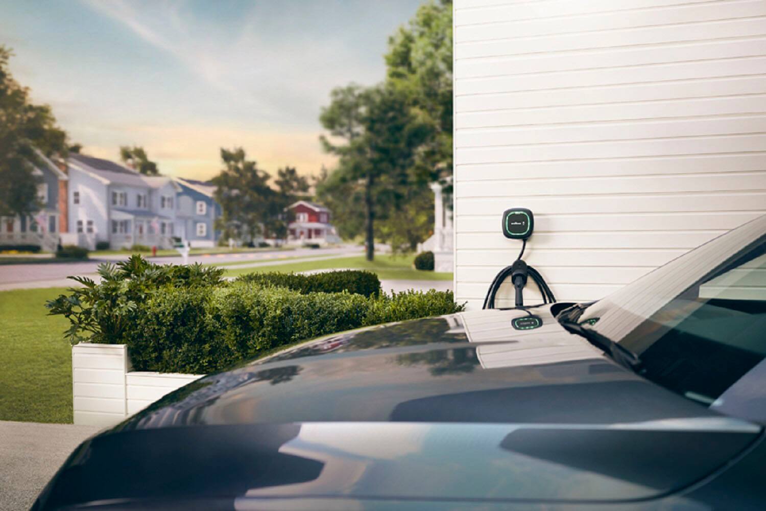 Alt View 23. Wallbox - Cable Pulsar Plus J1772 Level 2 Hardwired Electric Vehicle (EV) Charger up to 48A - 25' - Black.