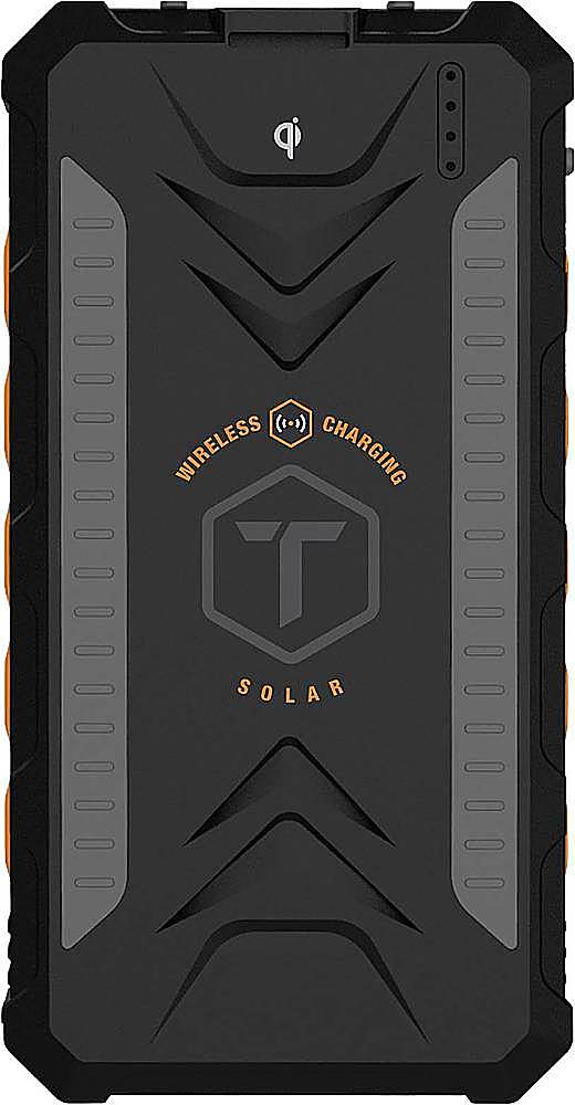 

ToughTested - ROC 10,000 mAh Portable Charger for Most Qi- and USB-Enabled Devices - Black/Orange