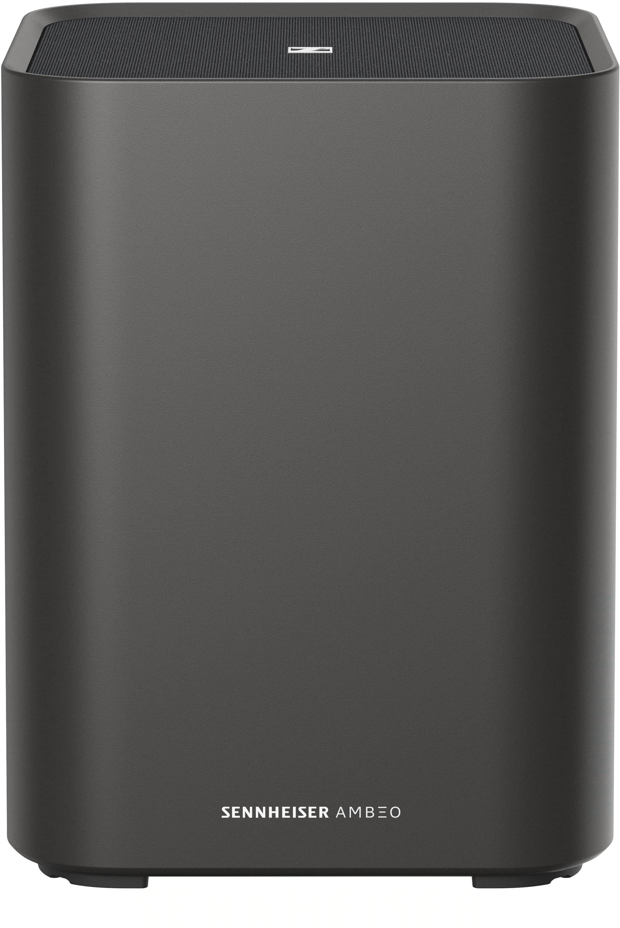 Front. Sennheiser - AMBEO Sub 8” Subwoofer with 350W Class D Amplifier and immersive 3D Surround Sound - Black.