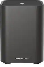 Front. Sennheiser - AMBEO Sub 8” Subwoofer with 350W Class D Amplifier and immersive 3D Surround Sound - Black.