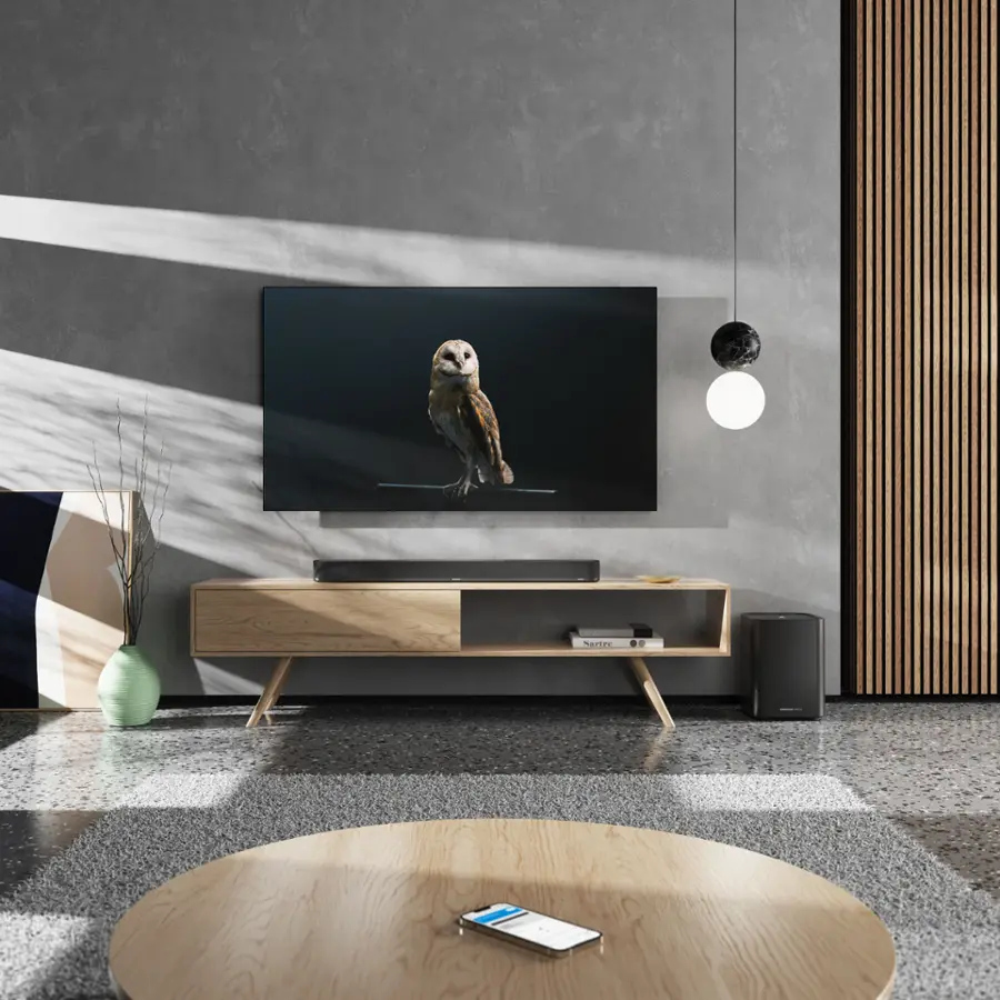 Alt View 14. Sennheiser - AMBEO Sub  8” Subwoofer with 350W Class D Amplifier and immersive 3D Surround Sound - Black.
