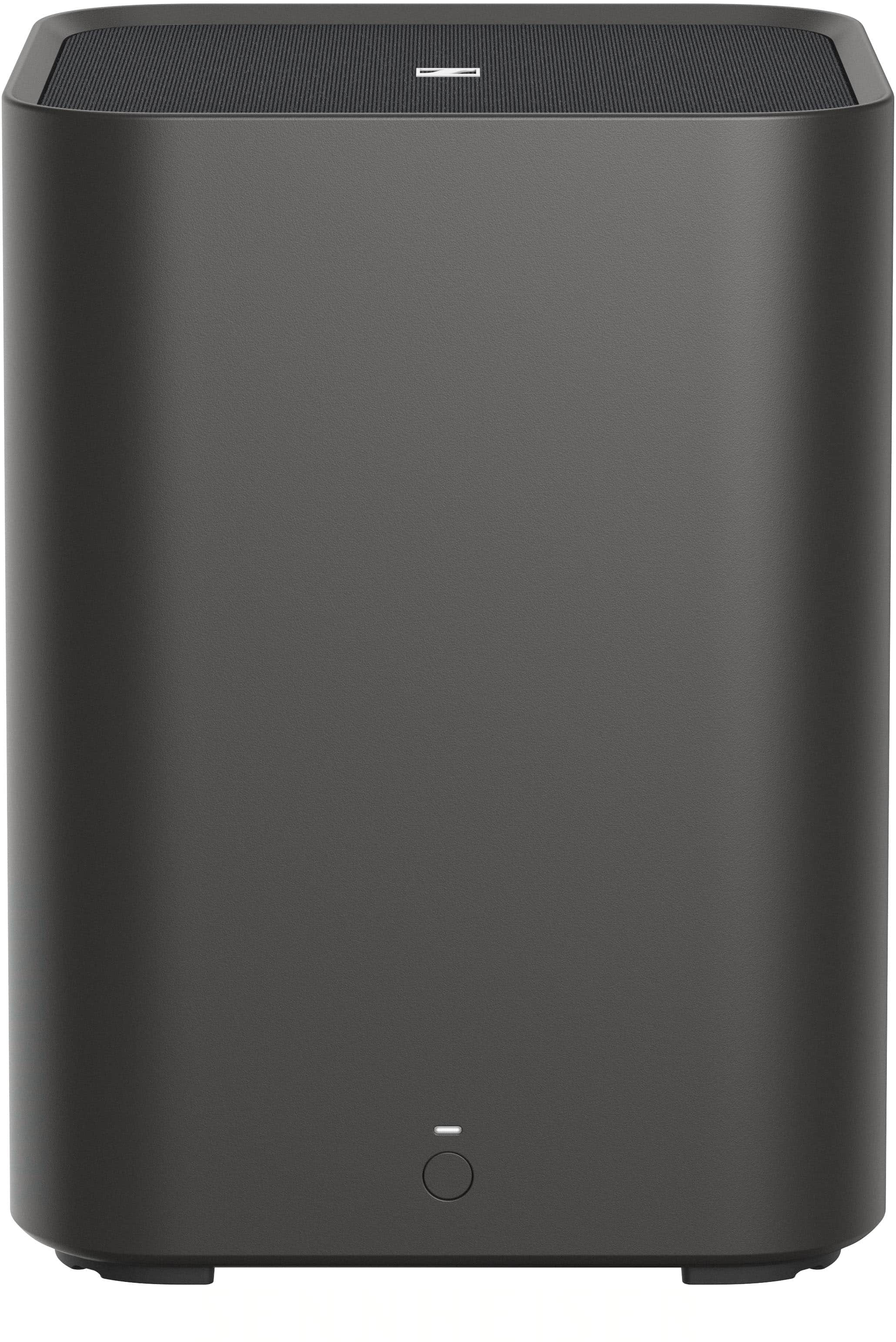 Left. Sennheiser - AMBEO Sub 8” Subwoofer with 350W Class D Amplifier and immersive 3D Surround Sound - Black.