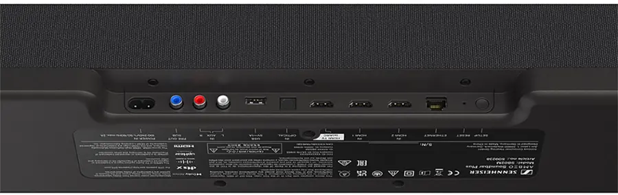 Alt View 11. Sennheiser - AMBEO Soundbar | Plus  7.1.4 Channel Soundbar Dual Built-in Subwoofers with Advanced Streaming Connectivity - Black.