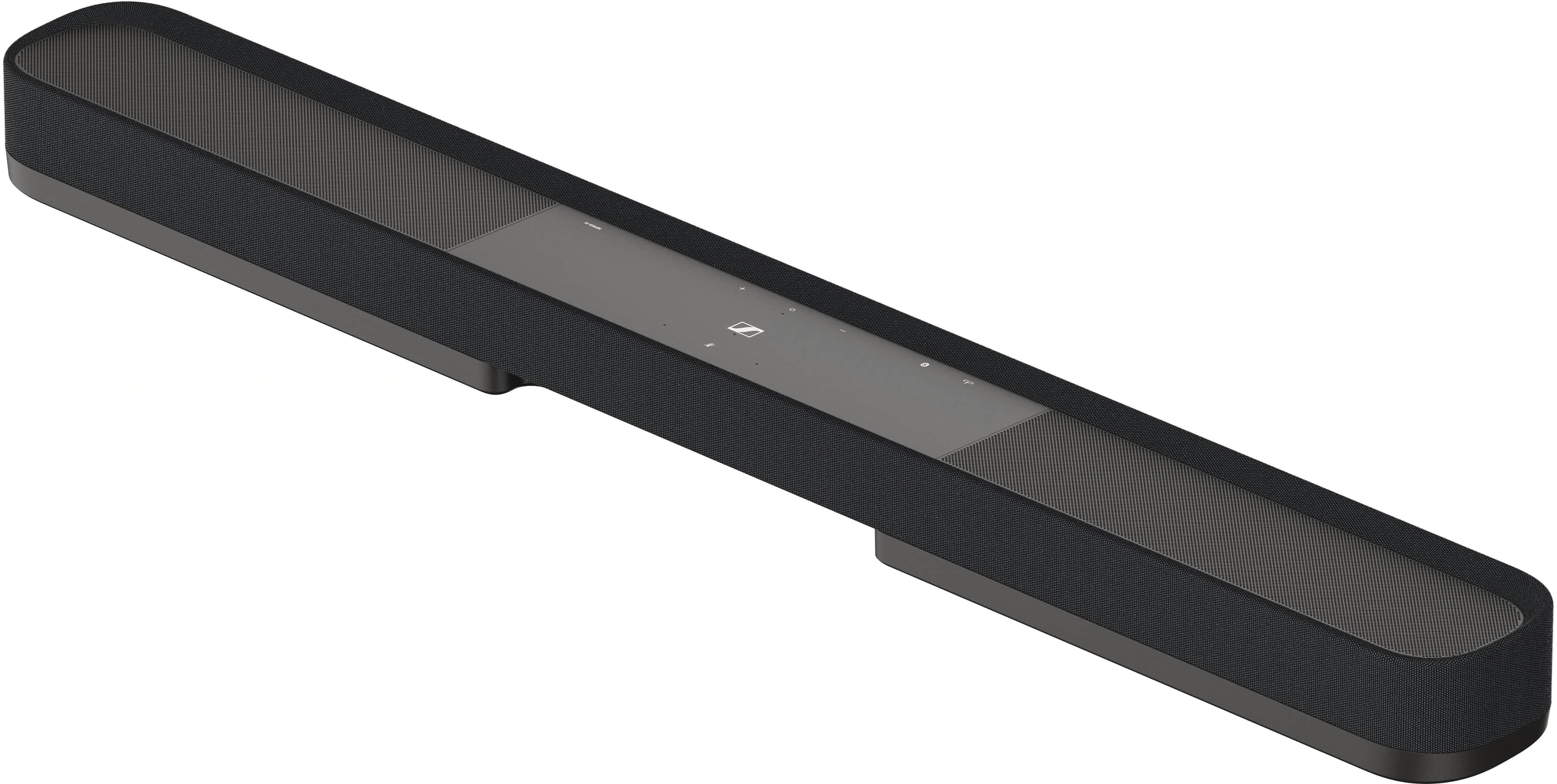 Left. Sennheiser - AMBEO Soundbar | Plus 7.1.4 Channel Soundbar Dual Built-in Subwoofers with Advanced Streaming Connectivity - Black.