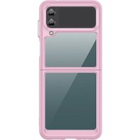 SaharaCase - Hybrid-Flex Hard Shell Case for Samsung Galaxy Z Flip4 - Clear/Pink - Front_Zoom