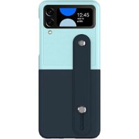 SaharaCase - FingerGrip Series Case with Strap for Samsung Galaxy Z Flip4 - Blue/Ice Blue - Front_Zoom