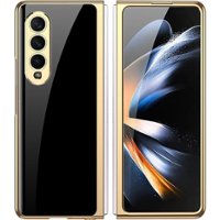 SaharaCase - Marble Series Case for Samsung Galaxy Z Fold4 - Black/Gold - Front_Zoom
