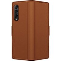 SaharaCase - Folio Wallet Case for Samsung Galaxy Z Fold4 - Brown - Front_Zoom