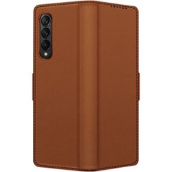 SaharaCase - Folio Wallet Case for Samsung Galaxy Z Fold4 - Brown - Front_Zoom