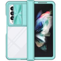 SaharaCase - Full Body Case for Samsung Samsung Galaxy Z Fold4 - Pink/Teal - Front_Zoom