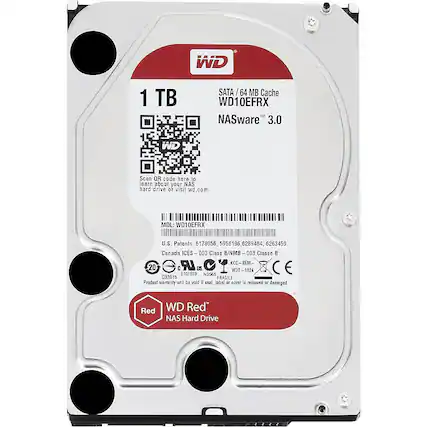 Front. WD - Red 1TB Internal SATA NAS Hard Drive for Desktops - Multi.