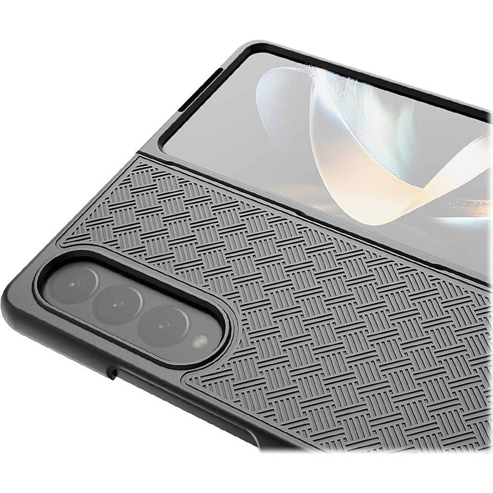Samsung Leather Cover for Galaxy Z Fold4 Black EF-VF936LBEGUS - Best Buy