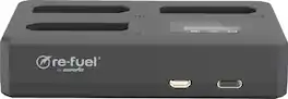 Digipower - Sony NP-FZ100 Triple Battery Charger with Individual Charging Displays - Black