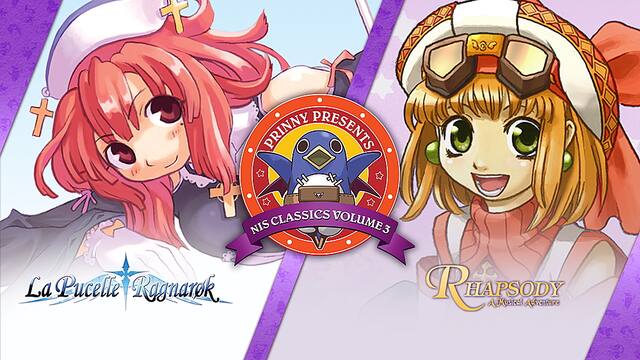 Front. Nintendo - Prinny Presents NIS Classics Volume 3: La Pucelle: Ragnarok / Rhapsody: A Musical Adventure. - T (Teen 13+)