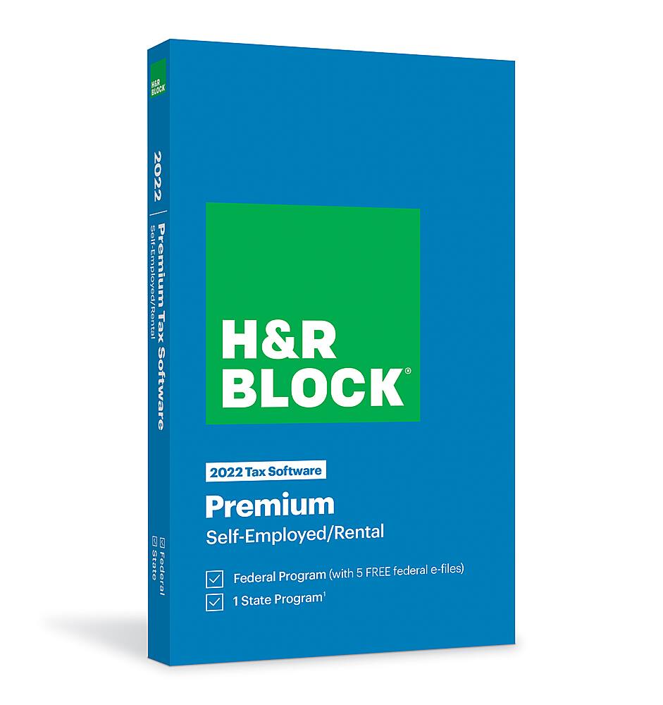  H&amp;R Block - Tax Software Premium 2022 - Windows, Mac OS