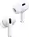 Front. Apple - Geek Squad Certified Refurbished AirPods Pro (2nd generation) - White.