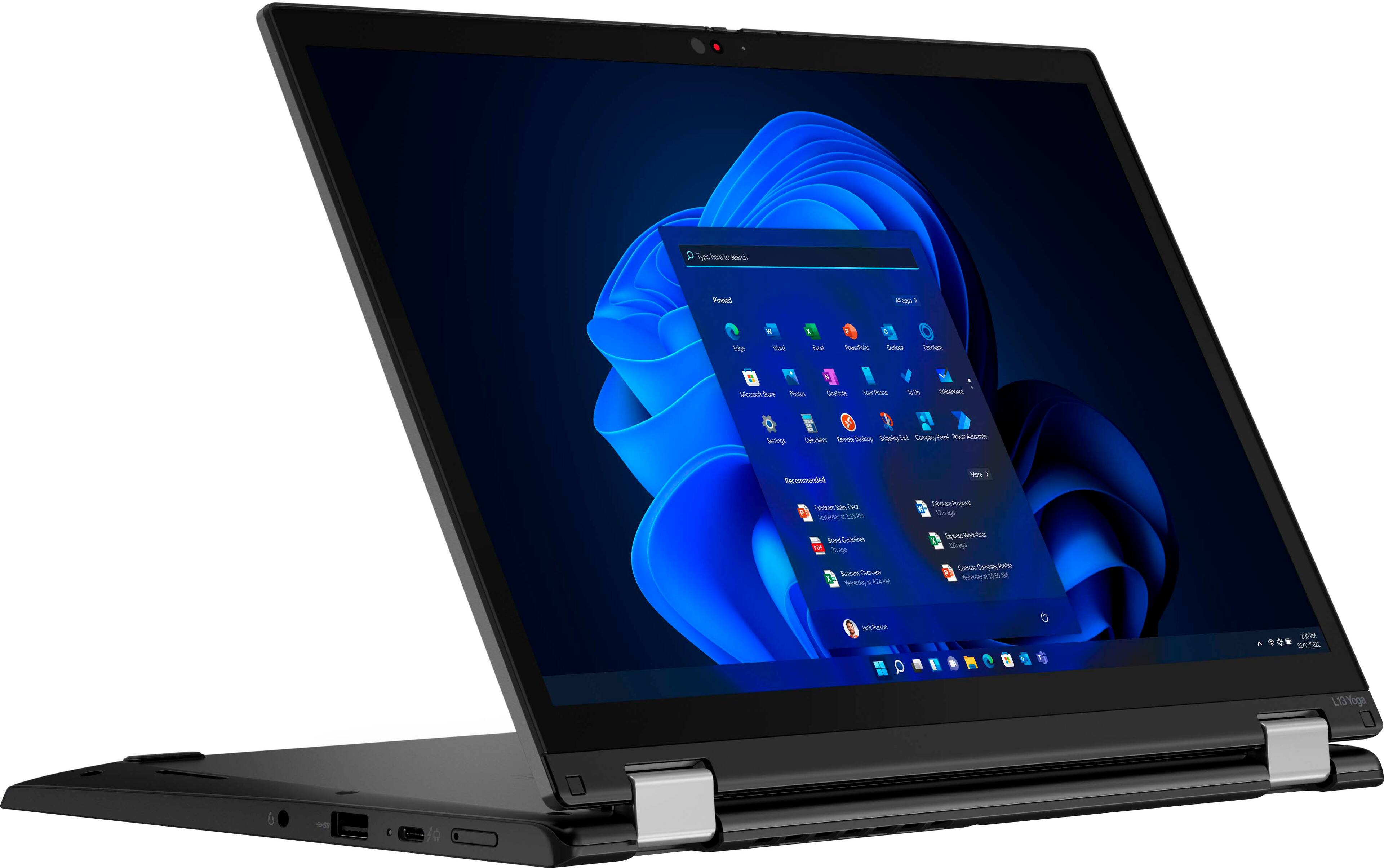 Lenovo ThinkPad L13 Yoga 13.3 WUXGA (1920 x 1200) Touch 2-in-1 Laptop Core  i5-1235U 8GB Memory 256GB SSD Black 21B6S0TN00 - Best Buy