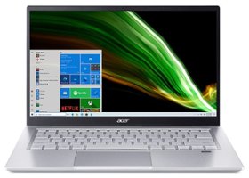 Acer - Swift 3-14" FHD IPS Laptop, AMD Ryzen 7 5700U Octa-16GB LPDDR4X-512GB PCIe SSD-, Wi-Fi 6 802.11ax- Windows 11 Home - Front_Zoom