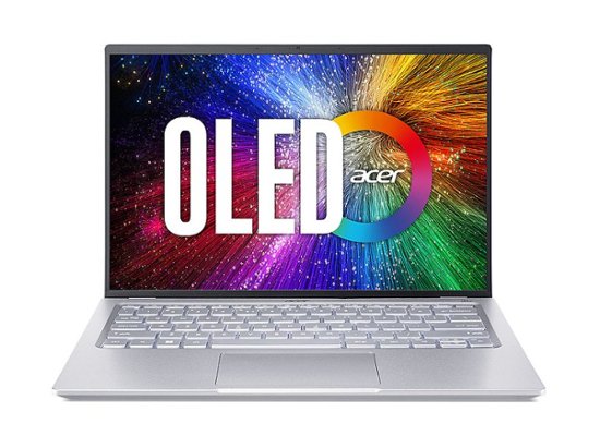 Front. Acer - Swift 3 -14" OLED WQXGA  Laptop- -12th Gen Intel Core i7 12700H-Iris Xe Graphics-16GB LPDDR5-1TB Gen 4 SSD - Gray.