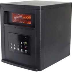 Lifesmart - 6-Wrapped Element Infrared Heater - Black - Front_Zoom