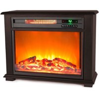 Lifesmart - Fireplace Heater - Dark Walnut - Front_Zoom