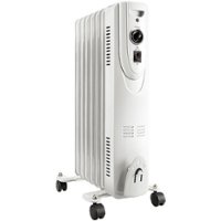 Lifesmart - 1500W Oil Filled Radiator - White - Front_Zoom