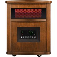 Lifesmart - 8-Tube Infrared Element Cabinet Heater - Brown - Front_Zoom