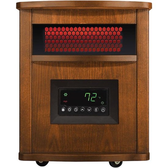 Lifesmart – 8-Tube Infrared Element Cabinet Heater – Brown