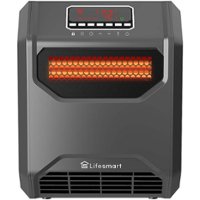 Lifesmart - 6-Element Infrared Heater with Front Intake Vent - Black - Front_Zoom