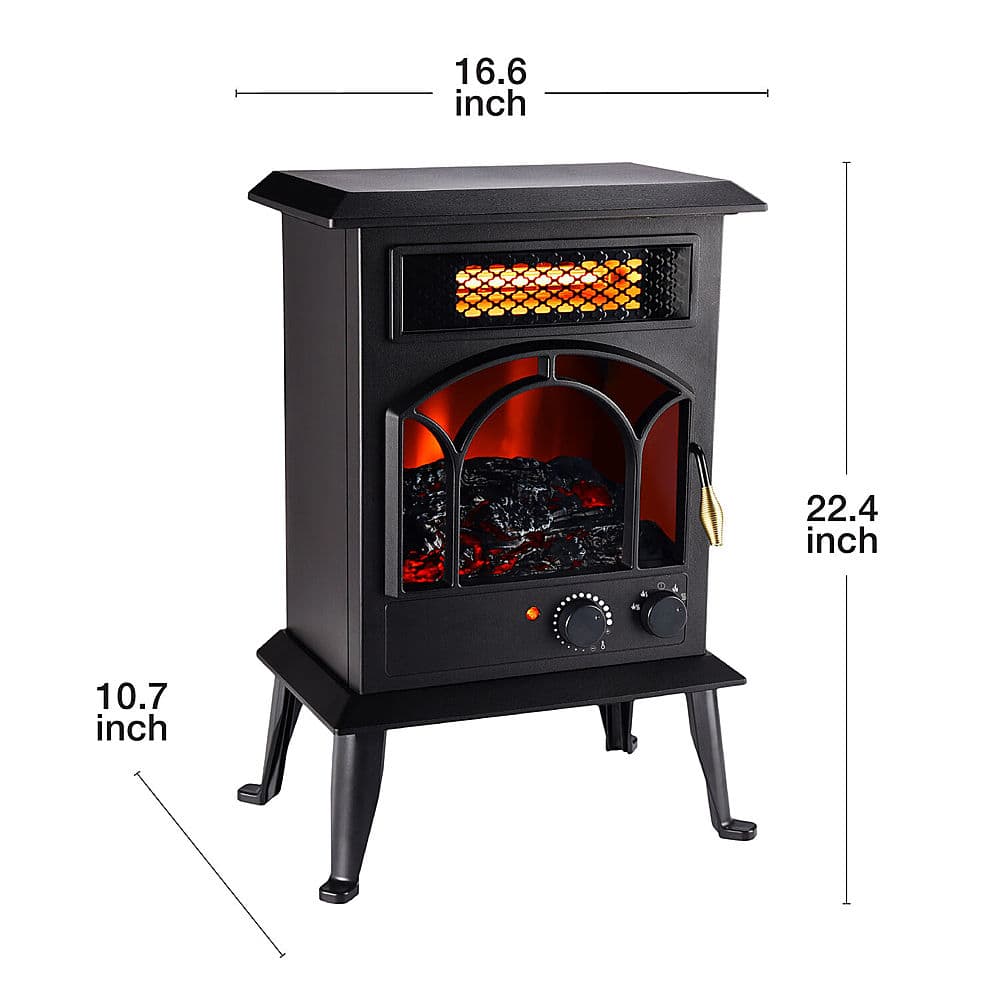 Angle View: Lifesmart - Topside Infared Stove Heater - Black