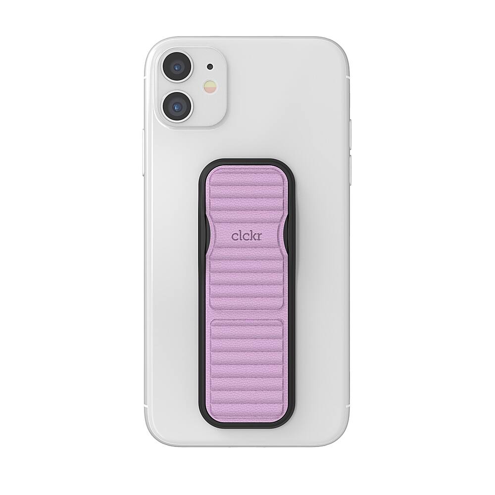 Alt View 19. CLCKR - Phone Grip and Stand for Most Cell Phones - Lilac.